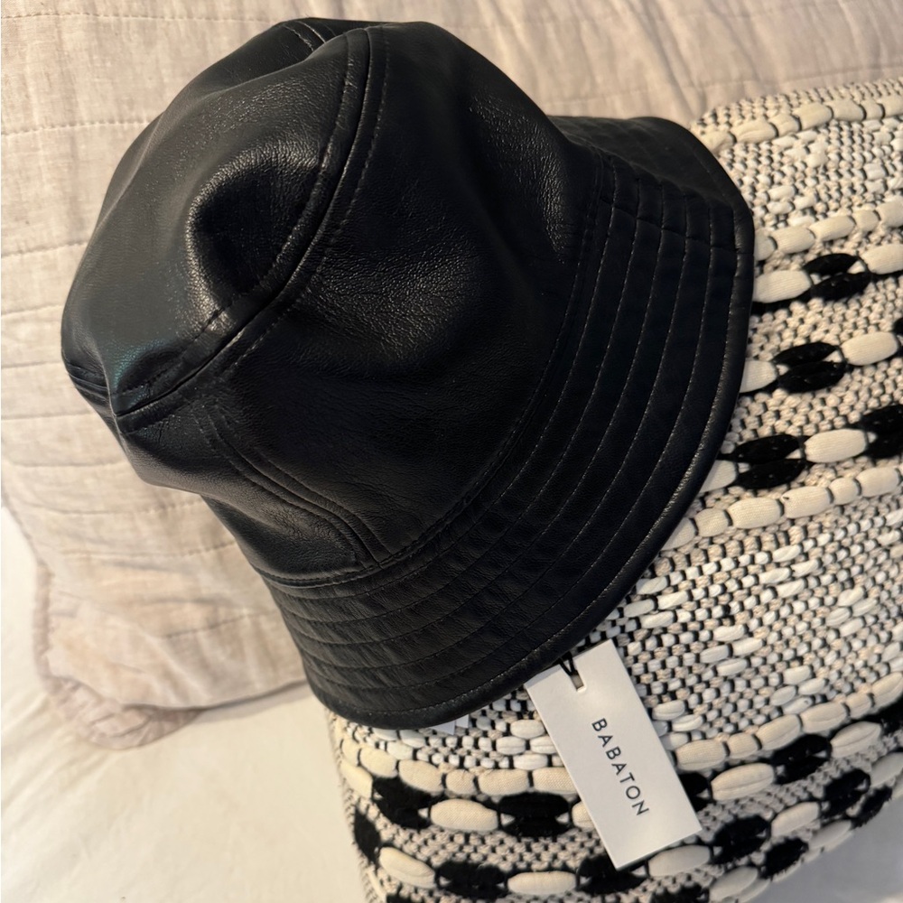 Aritzia Babaton Faux Leather Bucket Hat